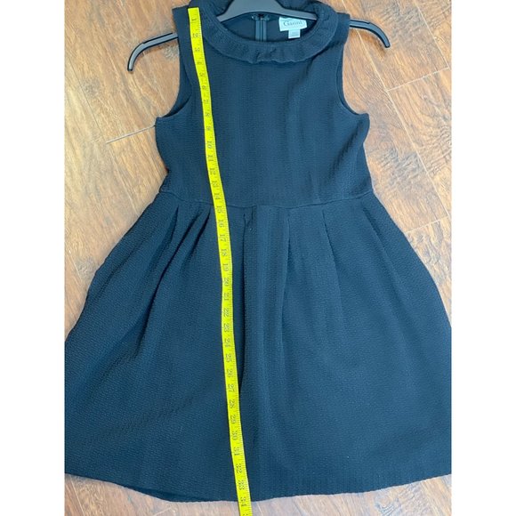 Anthropologie Ganni Pinnacle Textured Sleeveless High Ruffle Neck Fit Flare Dres - Picture 11 of 12